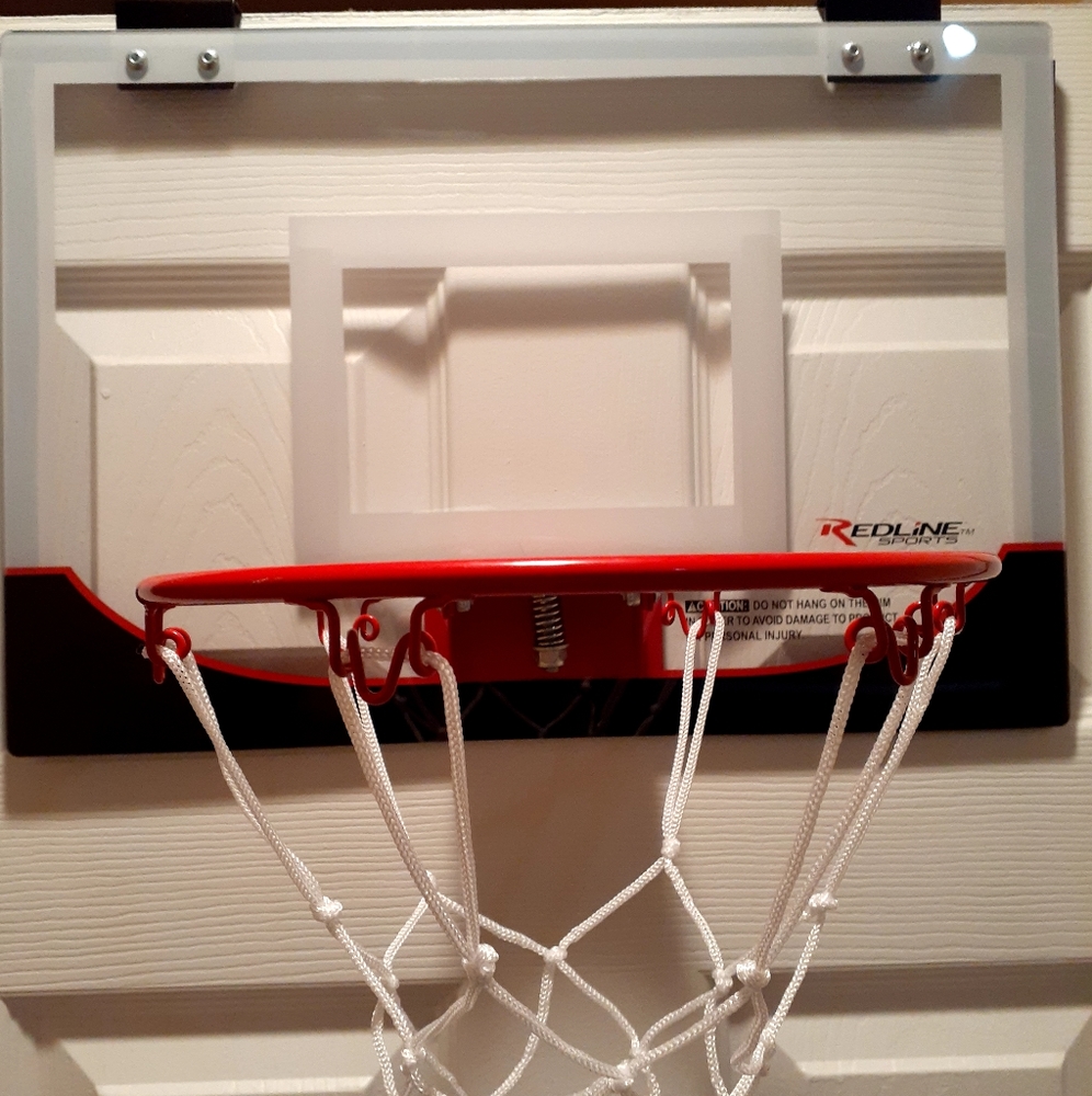 Basketball goal door hanger